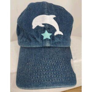 Kebetos Classic Vintage Distressed DenimHat Dolfin Cap Denim